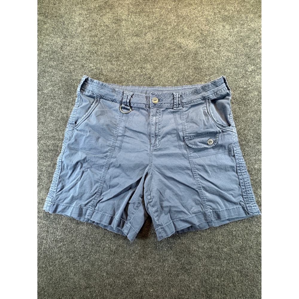 Style & Co Womens Blue Cotton Stretch Cargo Utility Shorts Size 16 WPL 8046